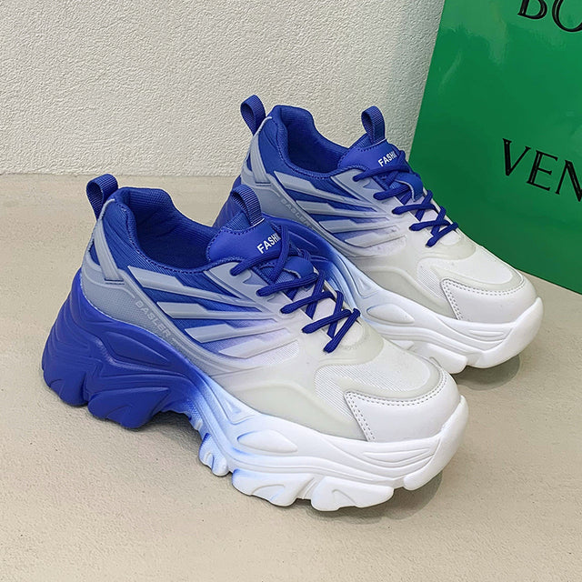Autumn Women Chunky Sneakers New Design Colorful Woman Shoes Thick Sole Fashion Girls Platform Sneakers Ladies Sport Shoes